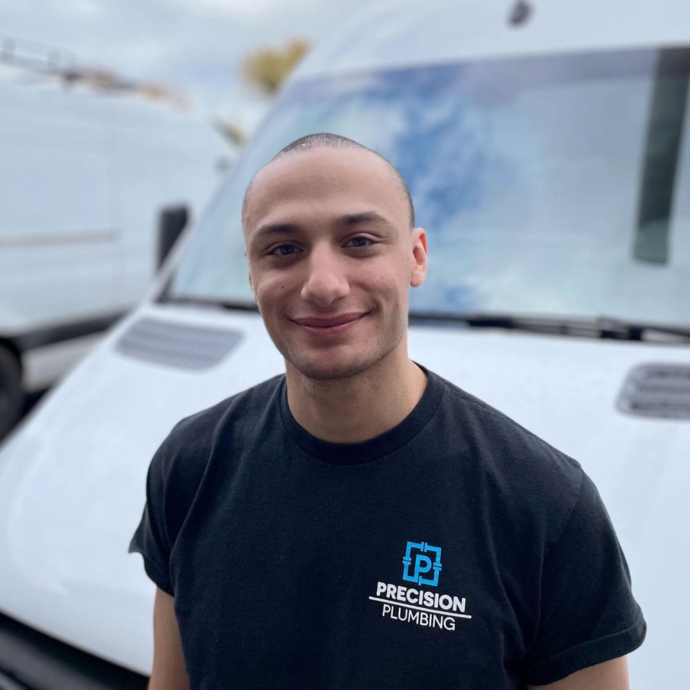 Joshua Nash-Bobbitt, journeyman plumber at Precision Plumbing