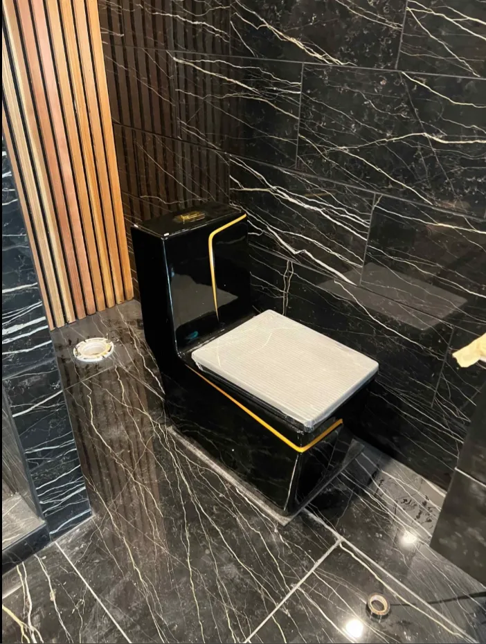 Finished walk-in shower with body sprays