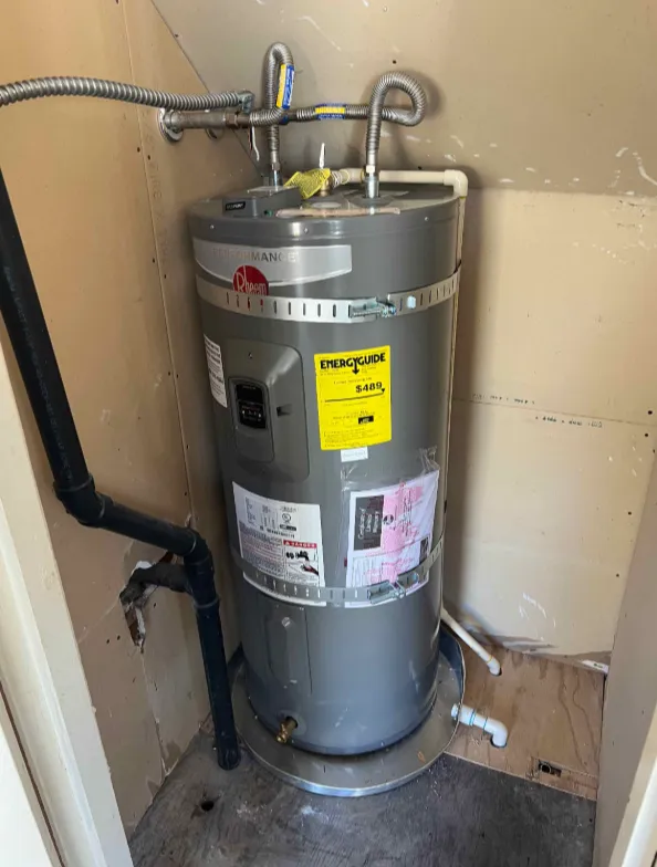 Residential water heater installation