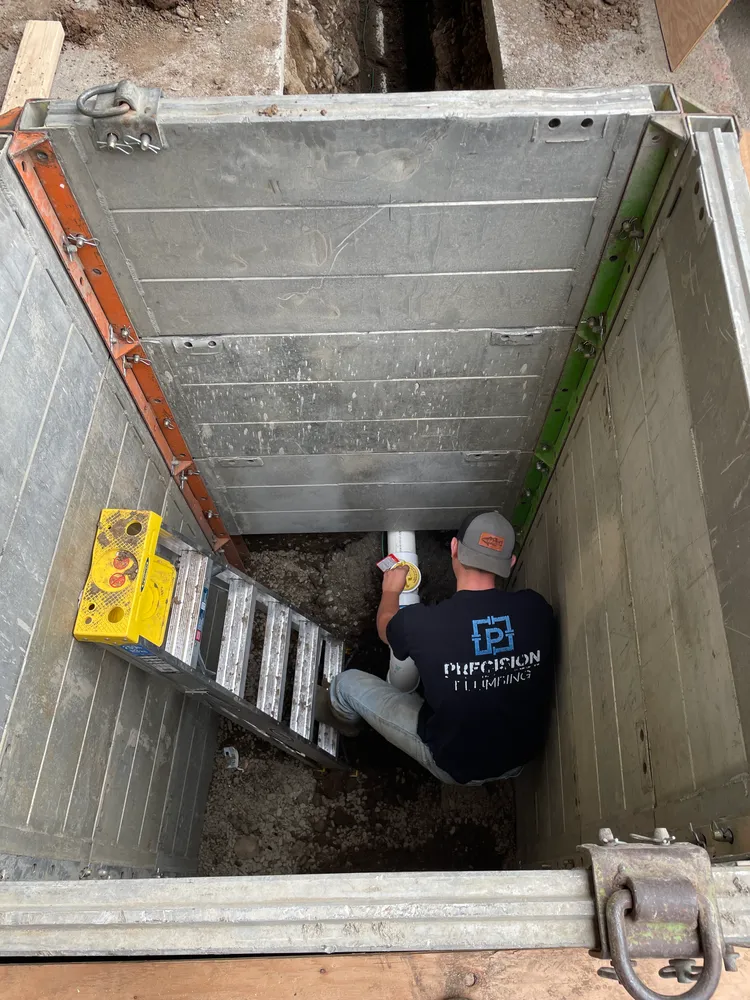 Water heater installation at a home